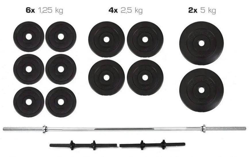 Штанга + Гантелі Набір 38 кг (Гриф 160 см)  320.000.0075 фото