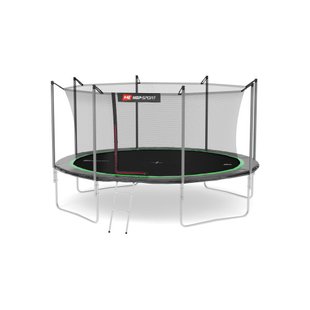 Батут Hop-Sport 14ft (427cm) black/green з внутрішньою сіткою 5902308222069 фото