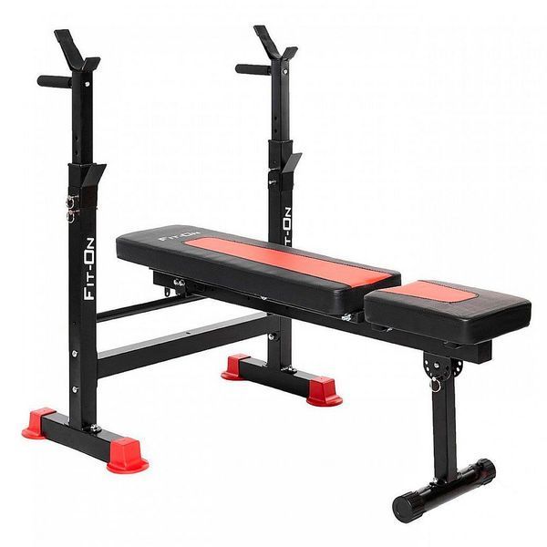 Скамья тренировочная Fit-On FN-S101 + штанга 118кг 23404~13 фото