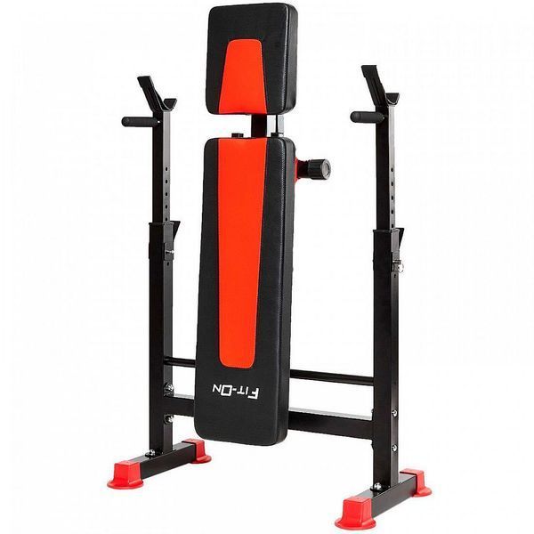 Скамья тренировочная Fit-On FN-S101 + штанга и гантели 123кг 23402~13 фото