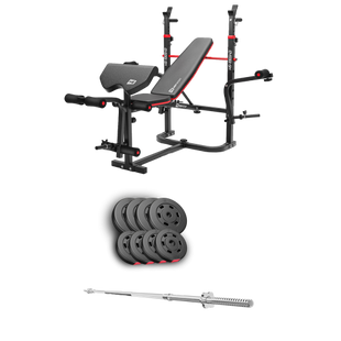 Набор со скамьей HS-1065HB Pro и штангой Premium 39 кг Красный, Черный 00-G00000220 фото