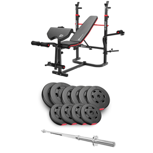 Набор со скамьей HS-1065HB Pro и штангой Premium 59 кг Красный, Черный 00-G00000158 фото