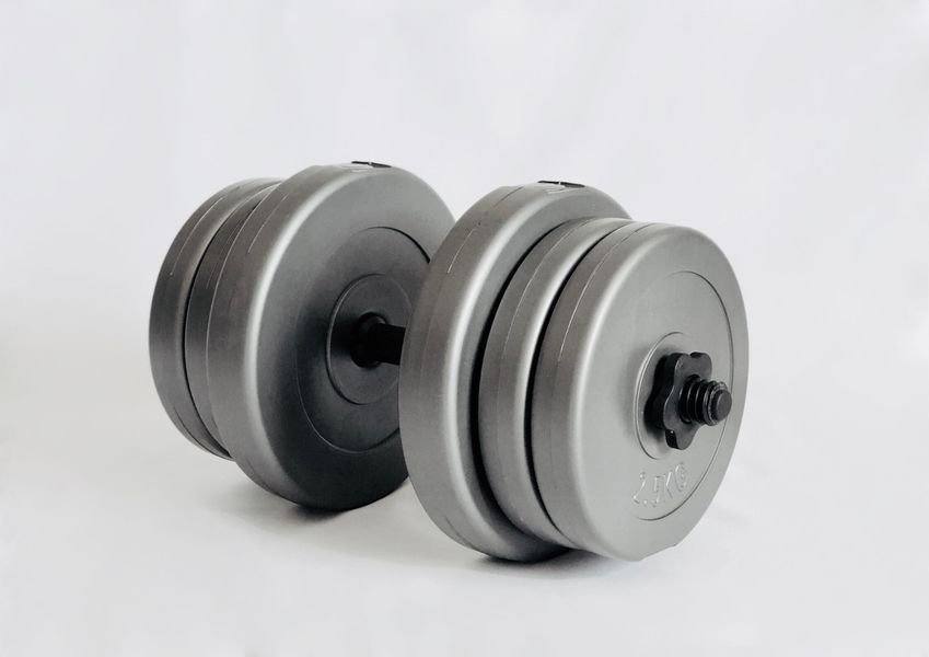 Гантелі 2х20кг GREY 02020G фото