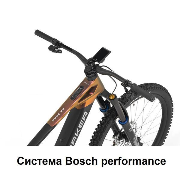 Электровелосипед MONDRAKER DUNE R Carbon 29/27.5'' 170mm, 400Wh Bosch SX, Blue/Yellow, L 010.26194 фото