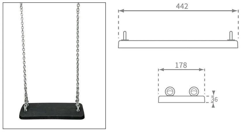 Детские качели резиновые с защитой (усиленные) WCG Happy  W-196 фото